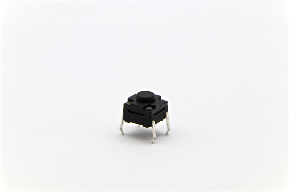 6*6*7.5防水插腳250G黑基座黑按鈕輕觸開關1000/袋